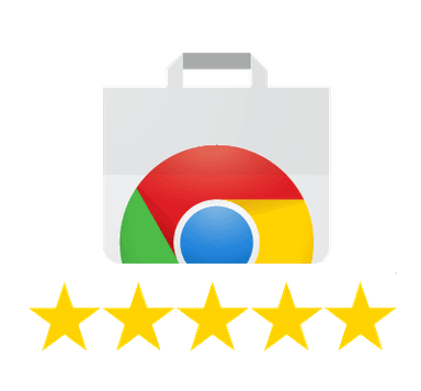 5 stars on Google Chrome Store