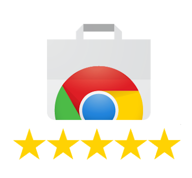 5 stars on Google Chrome Store