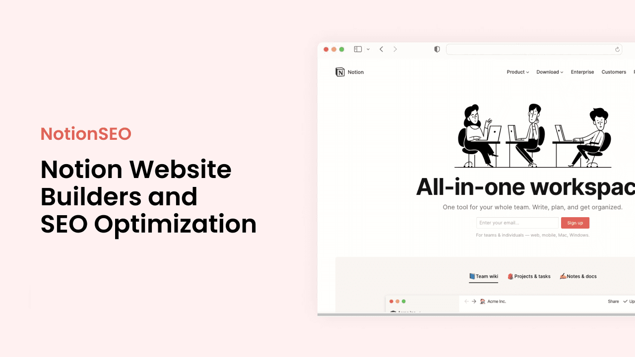 Notion Website Builders and How to optimize them for SEO
